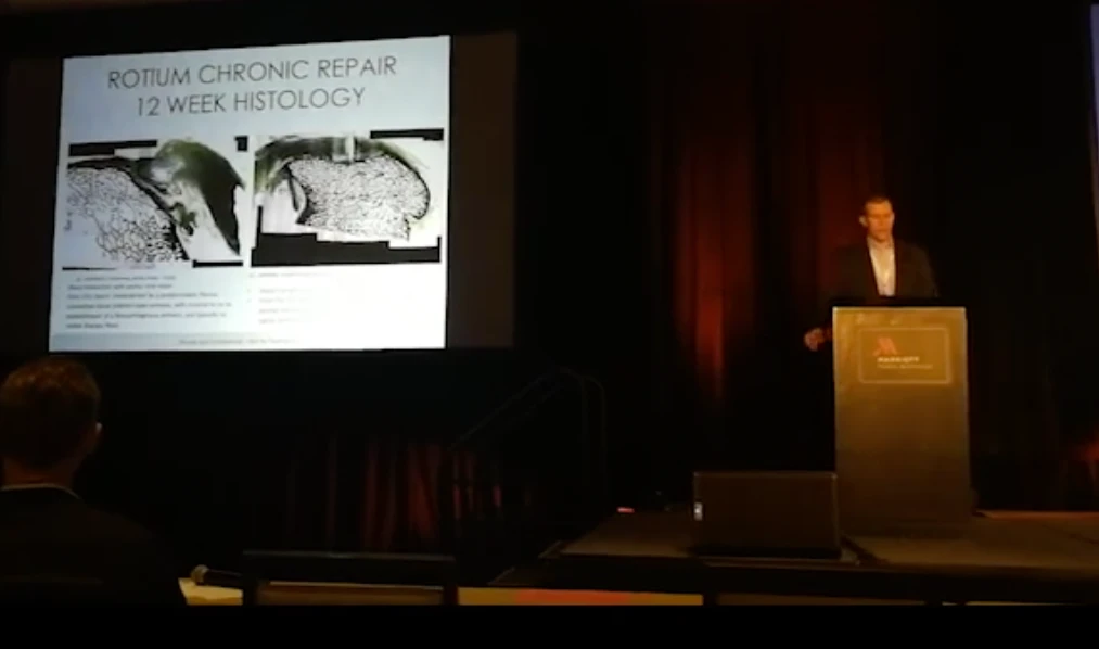 CTO Dr. Jed Johnson delivering a critical presentation at the 26th annual Tampa Shoulder course.