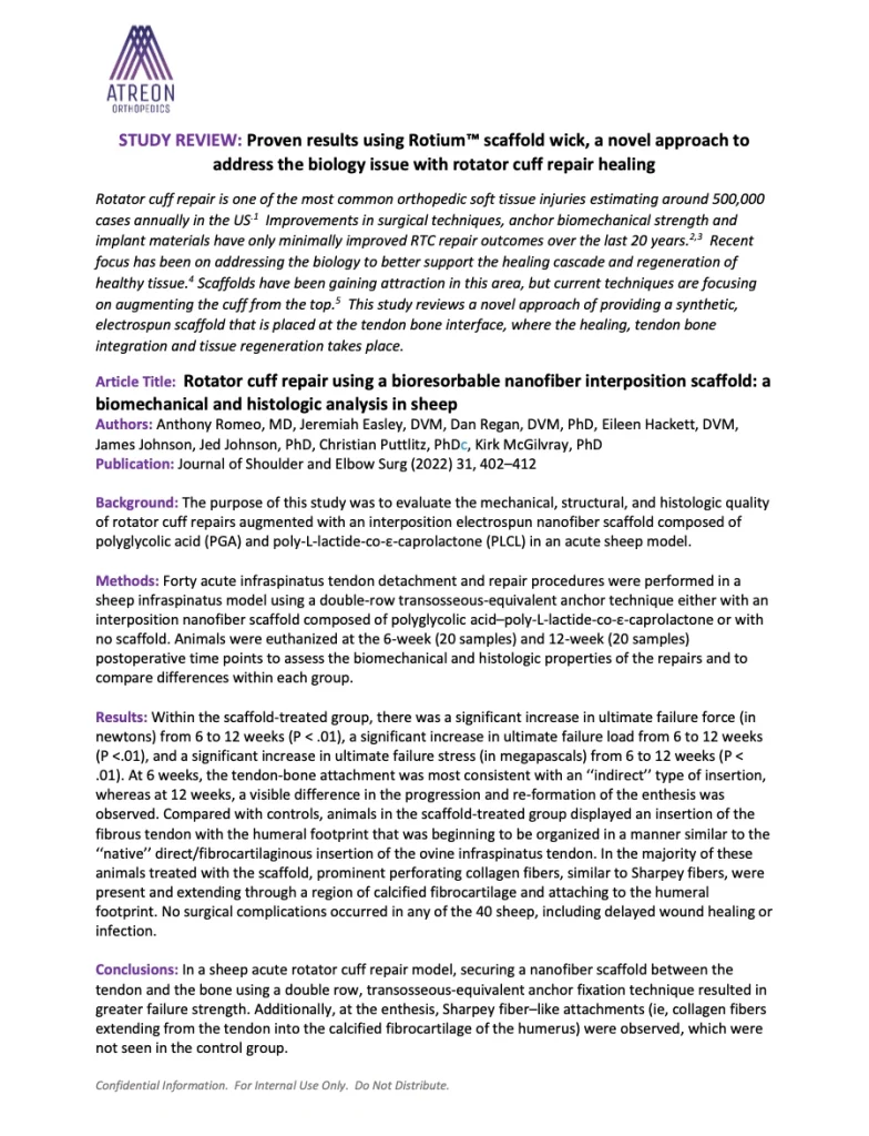 Study Guide - Rotium Sheep Study JSES Feb 2022