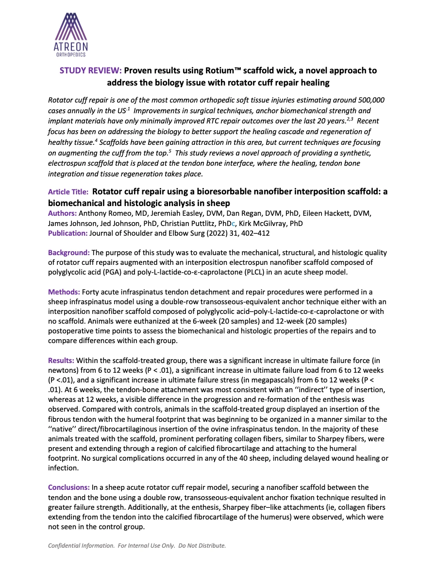Study Guide - Rotium Sheep Study JSES Feb 2022